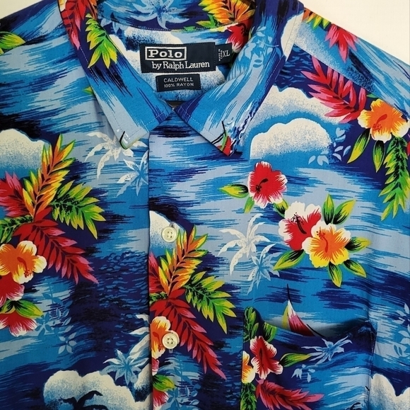 Polo Ralph Lauren Hawaiian Button Down Shirt XL - Picture 7 of 10